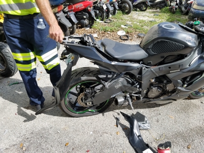 Motorcycle hit by uninsured motorist.