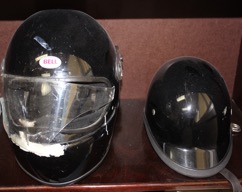 Damaged Black Helmet