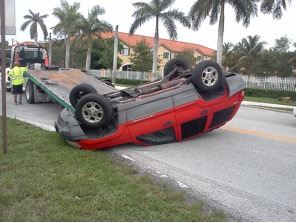 Red Car Accident